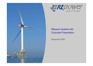 REpower Systems AG Corporate Presentation