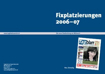 Die neue Stadtzeitung am Mittwoch www.tagblattzuerich.ch Kopf der ...