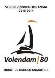 VERKIEZINGSPROGRAMMA 2010-2014 - Volendam|80