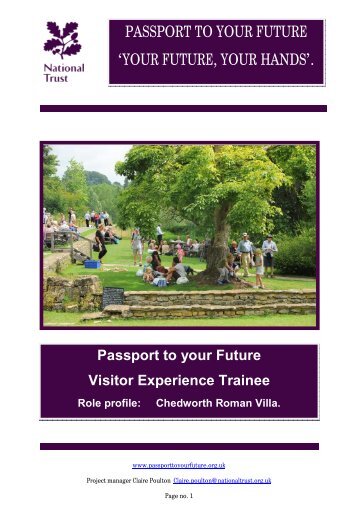 passport to your future - National Trust: Welcome