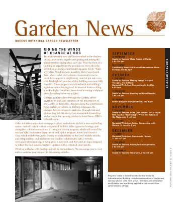 Autumn Newsletter 2006 - Queens Botanical Garden