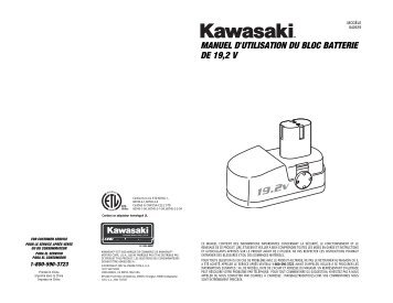 manuel d'utilisation du bloc batterie de 19,2 v - Alltrade Tools