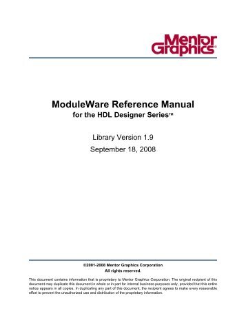 ModuleWare Reference Guide - Hornad