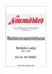 Download Neumärker Chocolady Bedienungsanleitung - gastro-und ...