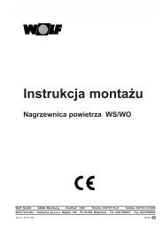 Instrukcja montażu Nagrzewnica powietrza WS/WO - Wolf