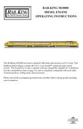 railking m10000 diesel engine operating instructions - MTH Trains