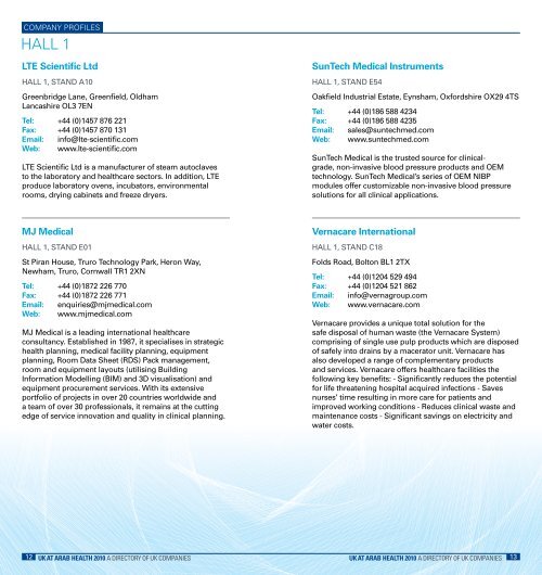 UK at aRaB HEaLtH 2010 - Association of British Healthcare Industries