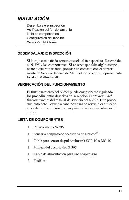 MANUAL DEL USUARIO PulsioxÃƒÂ­metro N-395