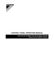 CONTROL PANEL OPERATING MANUAL - Daikin