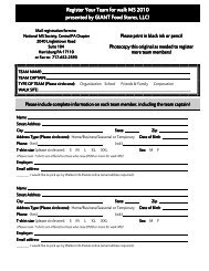 Blank team reg form