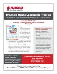 Breaking Ranks Leadership Training - National Association of ...