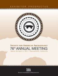 76th ANNUAL MEETING - Society for American Archaeology
