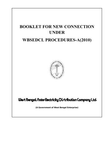 booklet for new connection under wbsedcl procedures-a(2010)