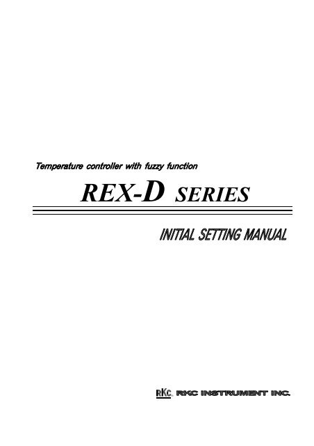 REX-D Series Initial Setting Manual - Cascade
