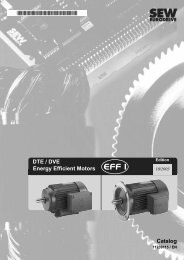 DTE / DVE Energy Efficient Motors Catalog - SEW-Eurodrive