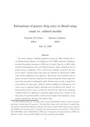 Estimations of generic drug entry in Brazil using count ... - EPGE/FGV