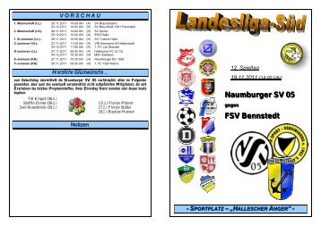 FSV Bennstedt - Naumburger SV 05