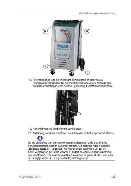 Bedieningshandleiding in Nederlands - WAECO - AirCon Service