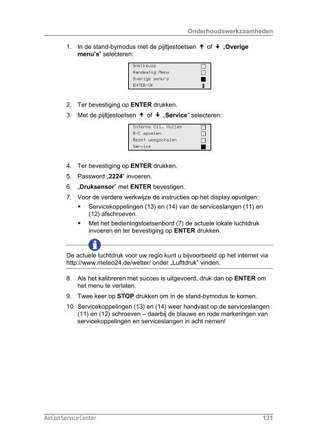 Bedieningshandleiding in Nederlands - WAECO - AirCon Service