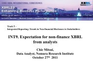 Expectation for non-finance XBRL from analysts, Chie Matsui