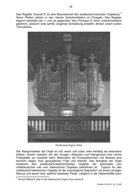 1. Die Orgel in der reformierten Kirche Köniz - OFSG - St. Galler ...