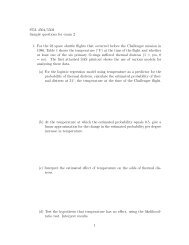 STA 4504/5503 Sample questions for exam 2 1. For the 23 space ...