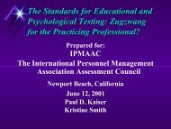 The Standards for Educational and Psychological Testing ... - IPAC