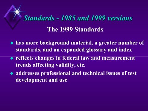 The Standards for Educational and Psychological Testing ... - IPAC