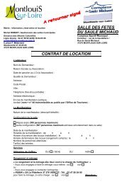 Contrat de location de la salle des fÃªtes du Saule Michaud