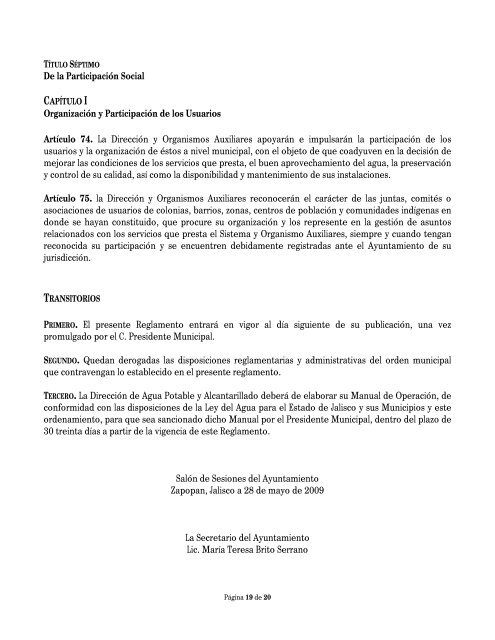 reglamento del servicio de agua potable,alcantarillado y ...