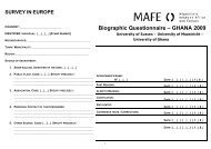 Biographic Questionnaire – GHANA 2009 - Ined