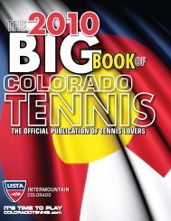 THE OFFICIAL PUBLICATION OF TENNIS LOVERS - the Colorado ...