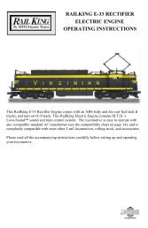 railking e-33 rectifier electric engine operating ... - MTH Trains