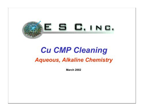 Cu CMP Cleaning - Avsusergroups.org