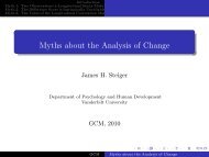 Myths about the Analysis of Change - Statpower