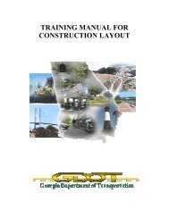 Training Manual for Construction Layout - the GDOT