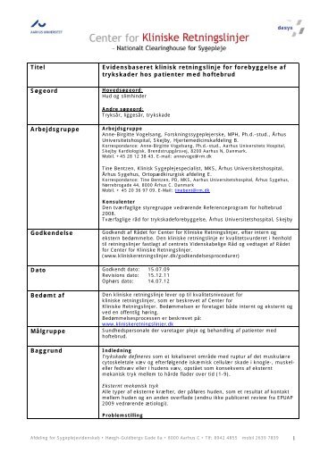 Modtager af faktura - Center for Kliniske Retningslinjer