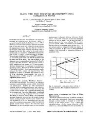 In-Situ Thin Film Thickness Measurement Using Ultrasonics Waves