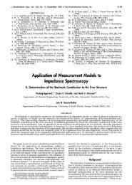 Measurement Models for Electrochemical Impedance Spectroscopy ...