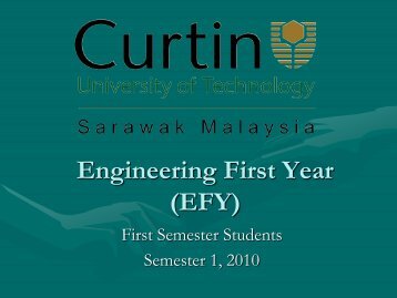 Engineering Foundation Year (EFY) - Curtin University