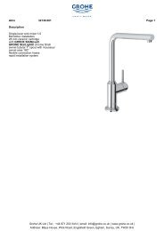 Description Single-lever sink mixer 1/2 Monobloc ... - GROHE