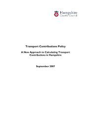 Transport Contributions Policy - Hampshire County Council