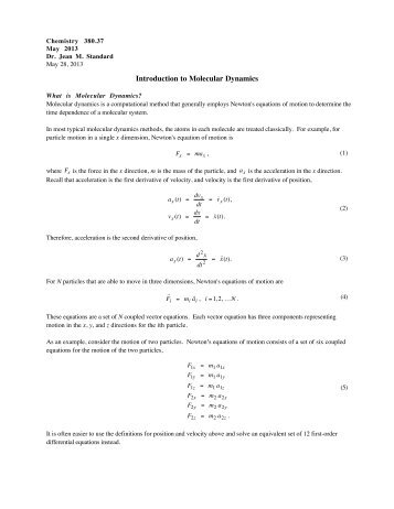 Introduction to Molecular Dynamics