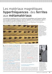 Les matériaux magnétiques hyperfréquences : des ferrites ... - CEA