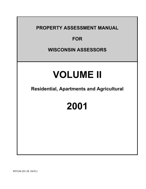 Wisconsin Property Assessment Manual - Wisconsin Department of 