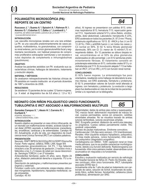 03. Resumenes TL. 19-72 r - Sociedad Argentina de PediatrÃ­a