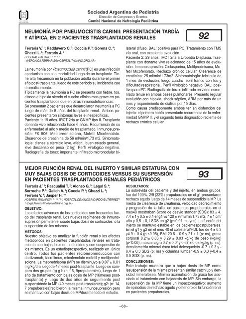 03. Resumenes TL. 19-72 r - Sociedad Argentina de PediatrÃ­a