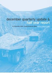 december quarterly update & half year report - Leighton Holdings