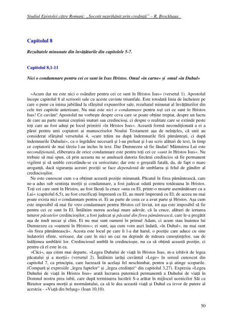 Studiul Epistolei cÄtre Romani: âSocotit ... - mesagerul crestin