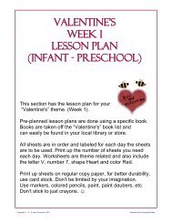 Valentine's Week 1 Lesson plan - 1 - 2 - 3 Learn Curriculum